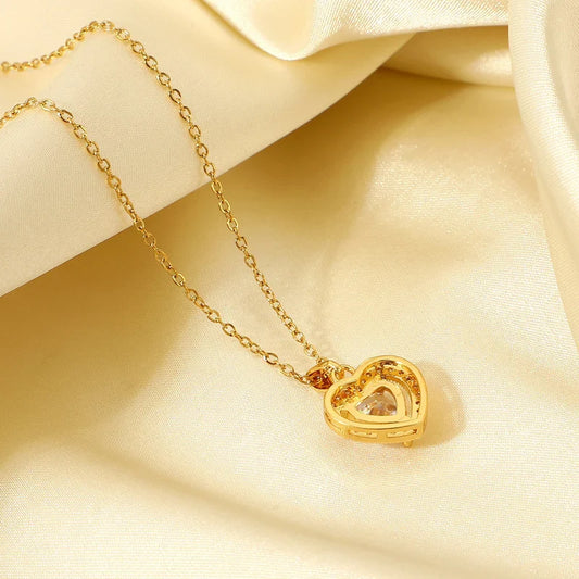 Exquisite Women's Wedding Jewelry Stainless Steel Gold
